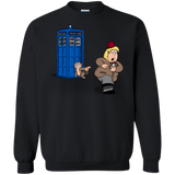 Sweatshirts Black / S The Tardis Monkey Crewneck Sweatshirt