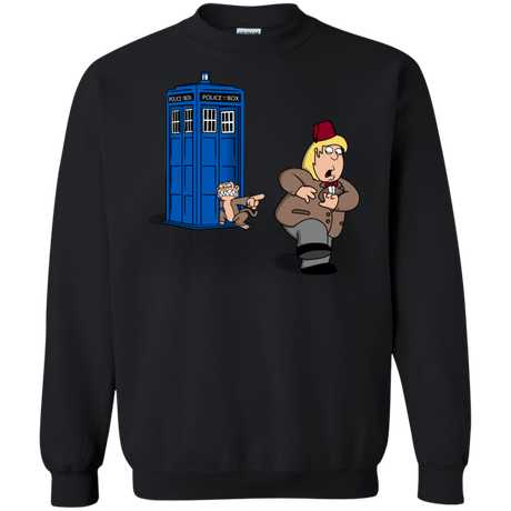 Sweatshirts Black / S The Tardis Monkey Crewneck Sweatshirt