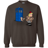 Sweatshirts Dark Chocolate / S The Tardis Monkey Crewneck Sweatshirt