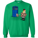 Sweatshirts Irish Green / S The Tardis Monkey Crewneck Sweatshirt