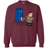 Sweatshirts Maroon / S The Tardis Monkey Crewneck Sweatshirt