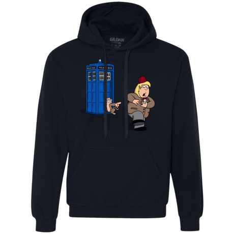 Sweatshirts Navy / S The Tardis Monkey Premium Fleece Hoodie