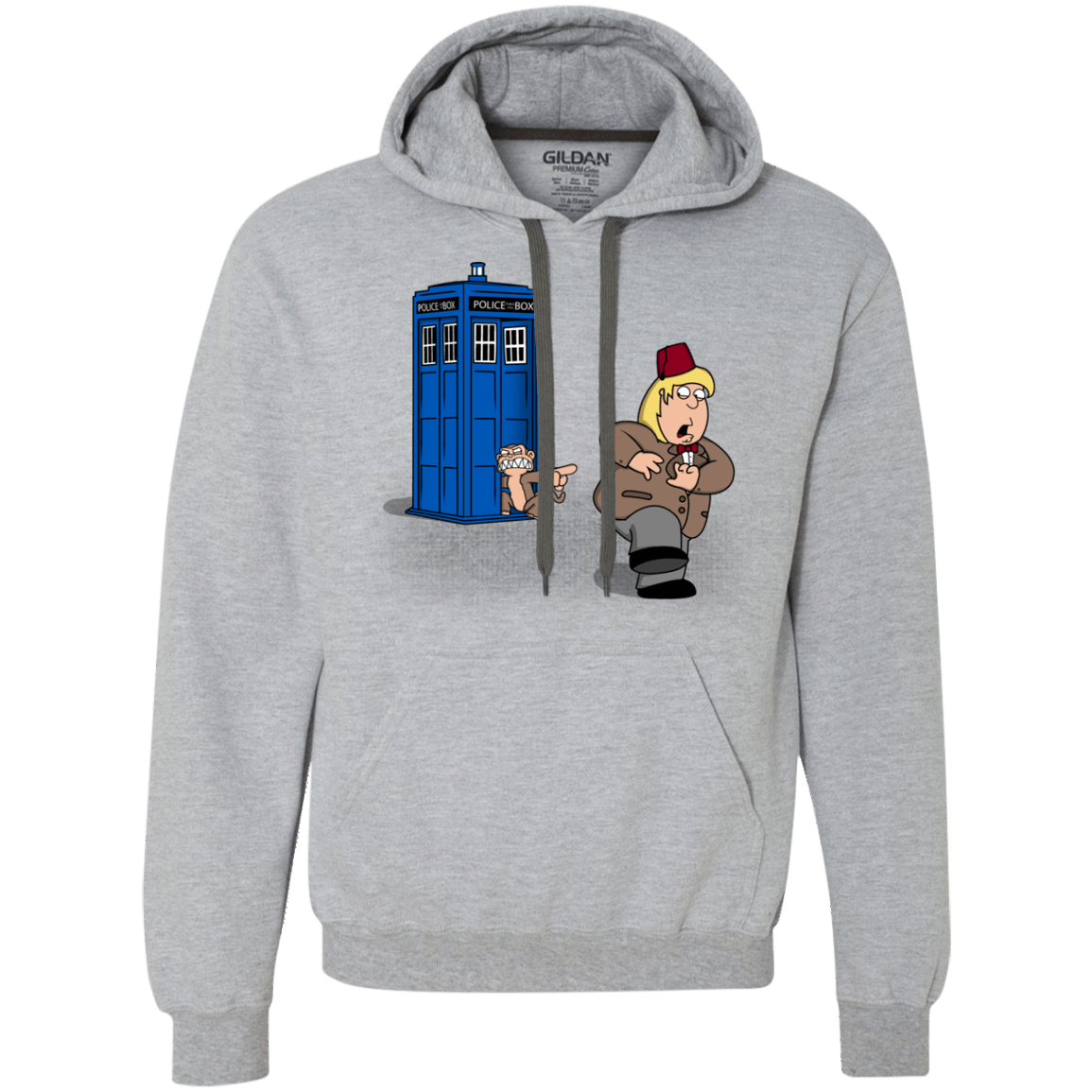 Sweatshirts Sport Grey / S The Tardis Monkey Premium Fleece Hoodie