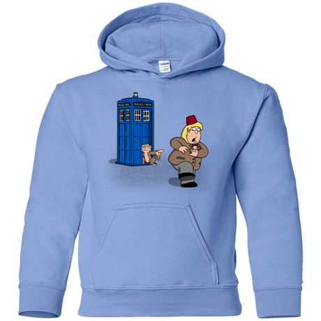 Sweatshirts Carolina Blue / YS The Tardis Monkey Youth Hoodie