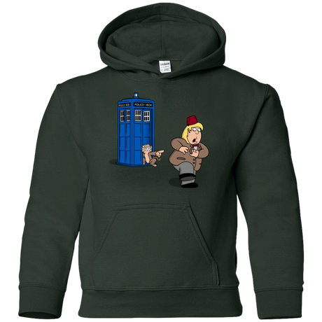 Sweatshirts Forest Green / YS The Tardis Monkey Youth Hoodie