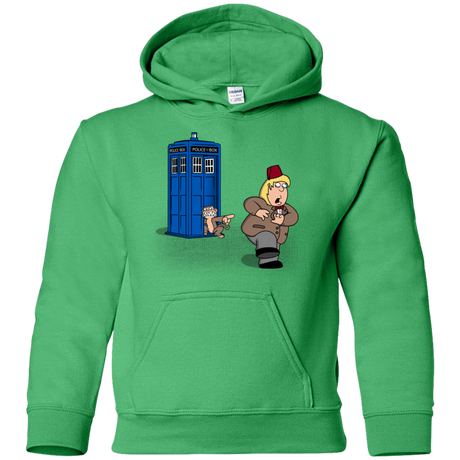 Sweatshirts Irish Green / YS The Tardis Monkey Youth Hoodie