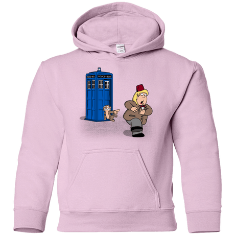 Sweatshirts Light Pink / YS The Tardis Monkey Youth Hoodie