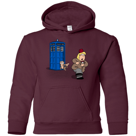 Sweatshirts Maroon / YS The Tardis Monkey Youth Hoodie