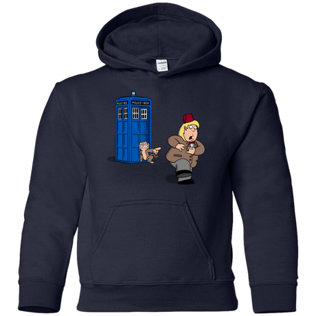 Sweatshirts Navy / YS The Tardis Monkey Youth Hoodie