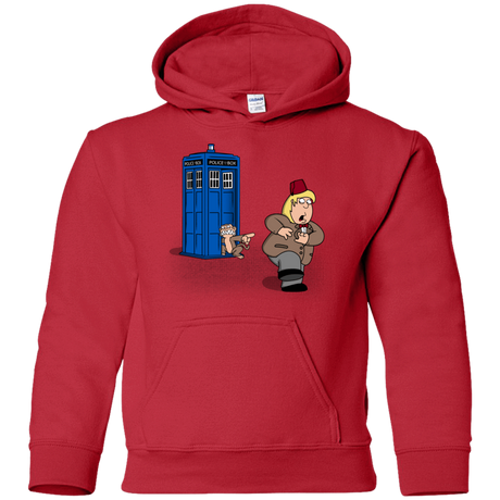 Sweatshirts Red / YS The Tardis Monkey Youth Hoodie