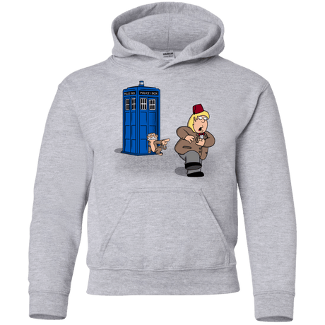 Sweatshirts Sport Grey / YS The Tardis Monkey Youth Hoodie