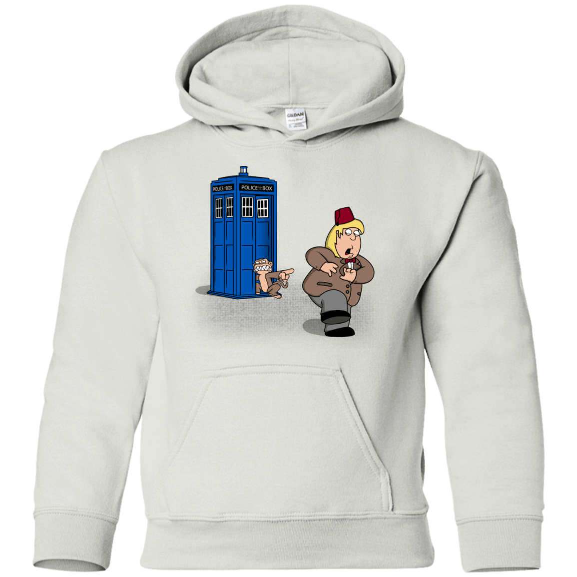 Sweatshirts White / YS The Tardis Monkey Youth Hoodie