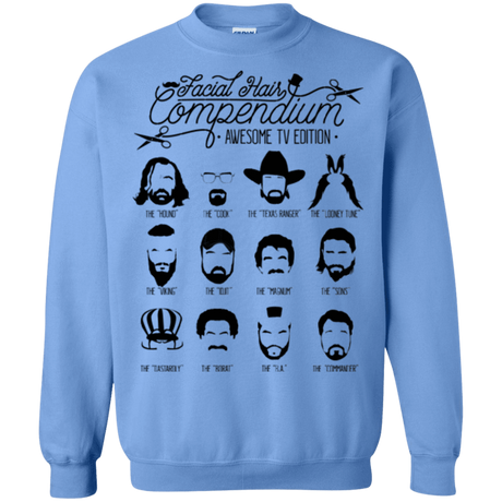 Sweatshirts Carolina Blue / Small The TV Facial Hair Compendium Crewneck Sweatshirt