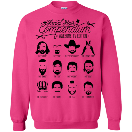 Sweatshirts Heliconia / Small The TV Facial Hair Compendium Crewneck Sweatshirt