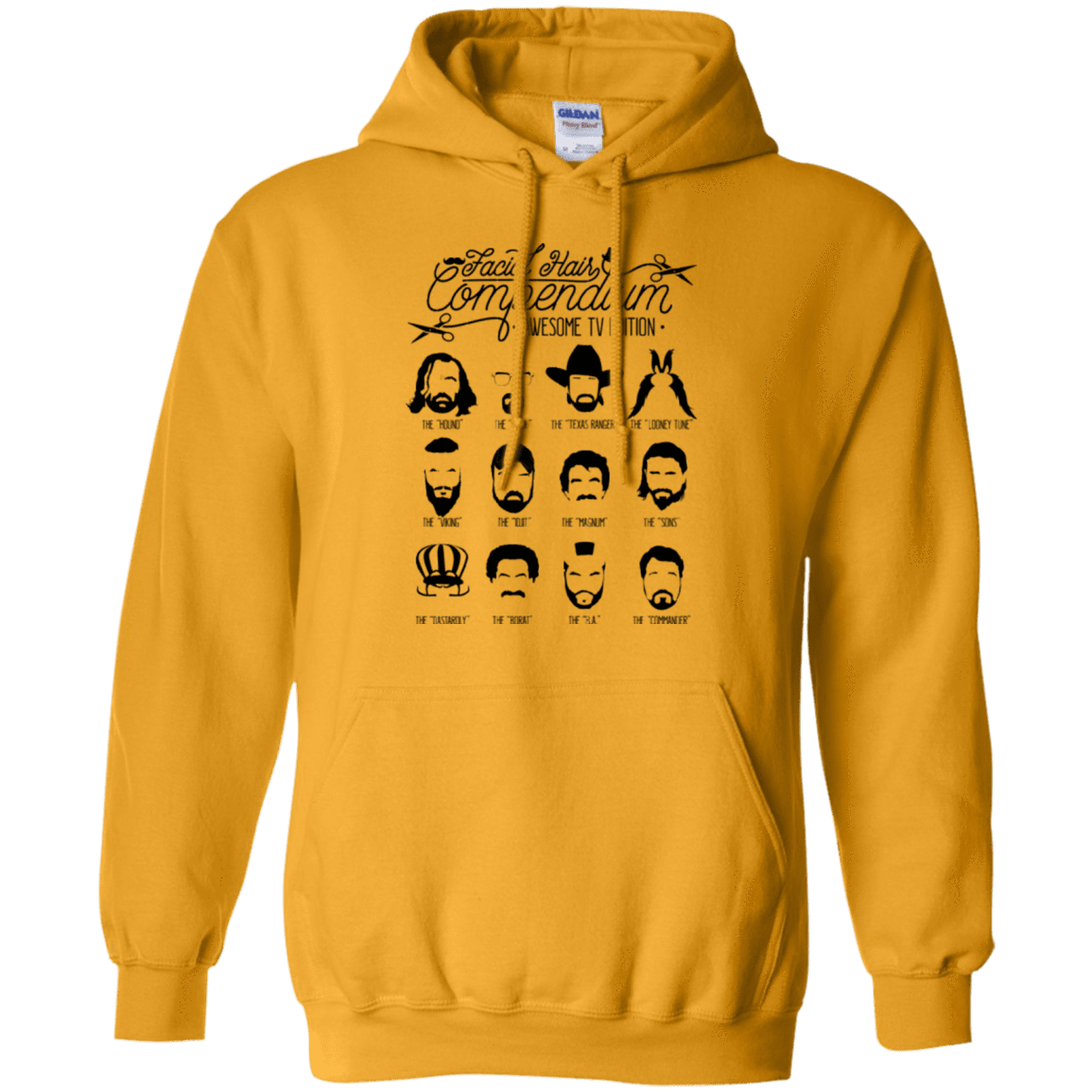 The TV Facial Hair Compendium Pullover Hoodie