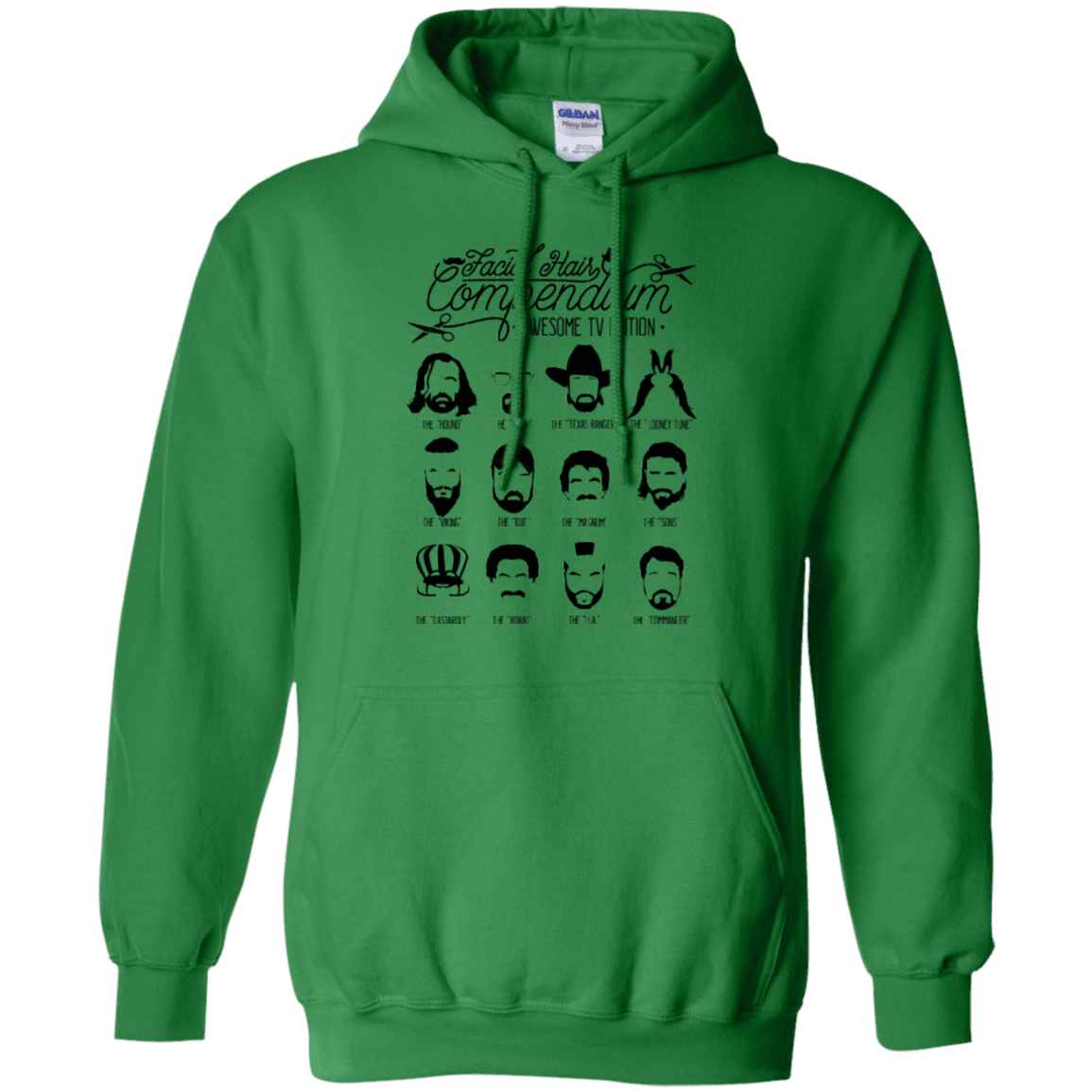 The TV Facial Hair Compendium Pullover Hoodie