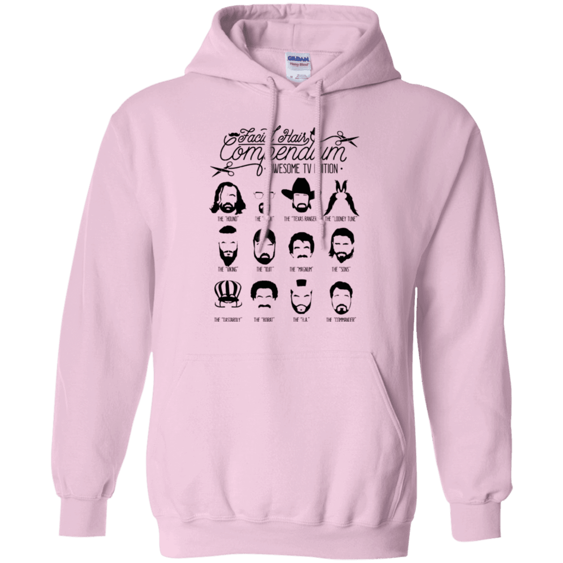 The TV Facial Hair Compendium Pullover Hoodie