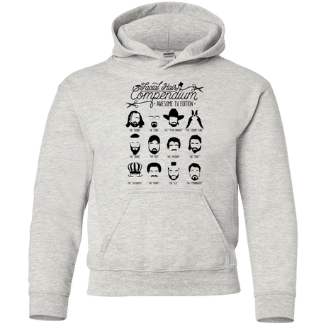Sweatshirts Ash / YS The TV Facial Hair Compendium Youth Hoodie
