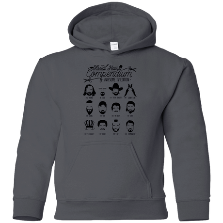 Sweatshirts Charcoal / YS The TV Facial Hair Compendium Youth Hoodie