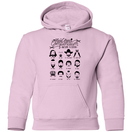 Sweatshirts Light Pink / YS The TV Facial Hair Compendium Youth Hoodie