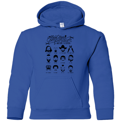Sweatshirts Royal / YS The TV Facial Hair Compendium Youth Hoodie
