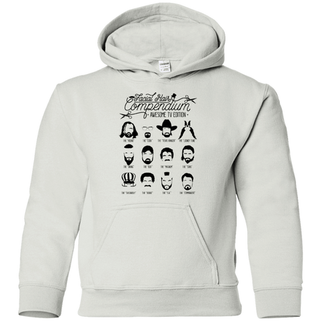 Sweatshirts White / YS The TV Facial Hair Compendium Youth Hoodie