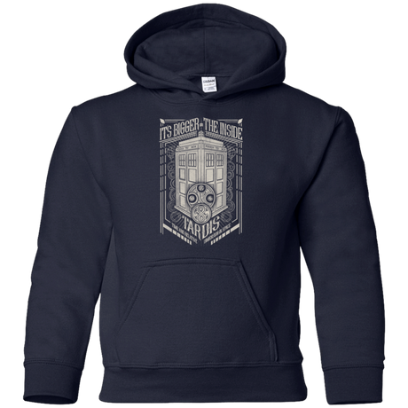 Sweatshirts Navy / YS The Vintage Series - It's Bigger on The Inside Youth Hoodie