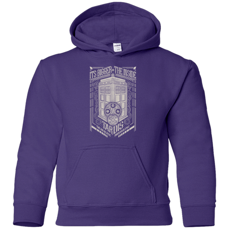 Sweatshirts Purple / YS The Vintage Series - It's Bigger on The Inside Youth Hoodie