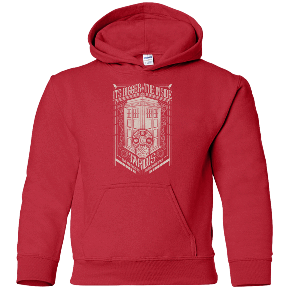 Sweatshirts Red / YS The Vintage Series - It's Bigger on The Inside Youth Hoodie