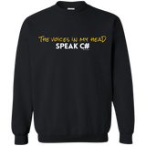 Sweatshirts Black / Small The Voices In My Head Speak C# Crewneck Sweatshirt