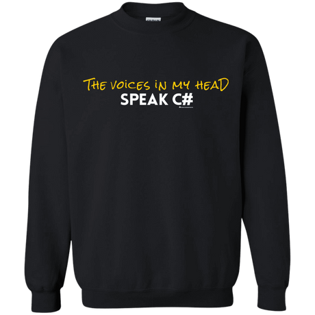 Sweatshirts Black / Small The Voices In My Head Speak C# Crewneck Sweatshirt