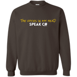Sweatshirts Dark Chocolate / Small The Voices In My Head Speak C# Crewneck Sweatshirt