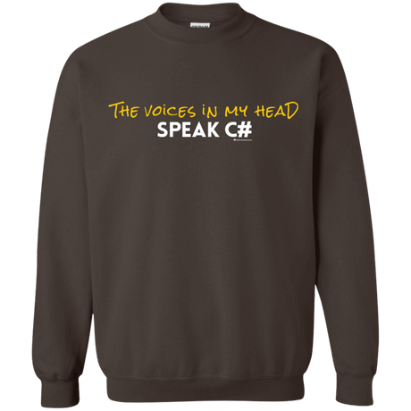 Sweatshirts Dark Chocolate / Small The Voices In My Head Speak C# Crewneck Sweatshirt