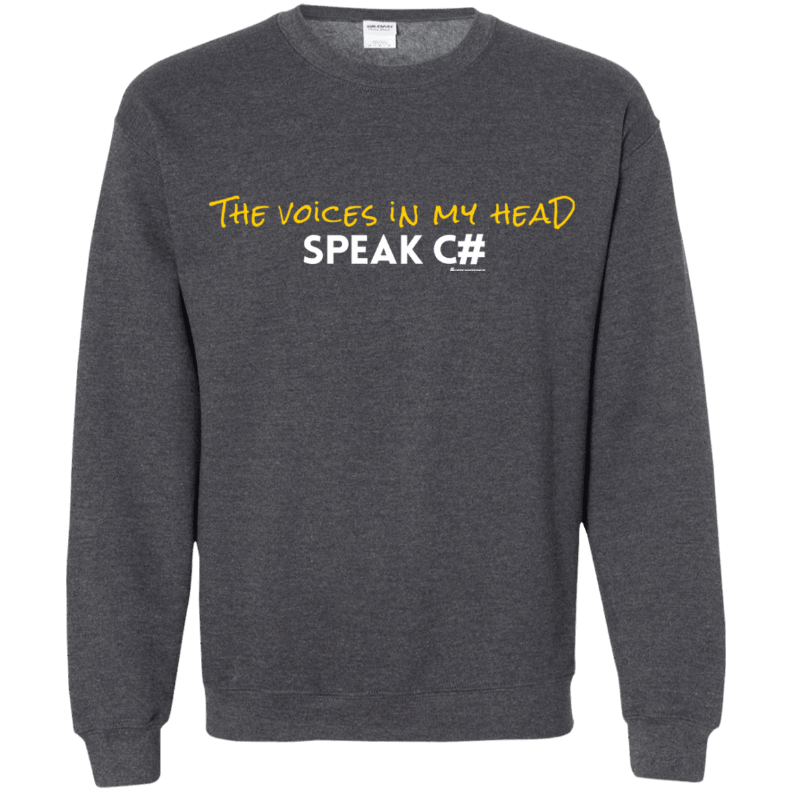Sweatshirts Dark Heather / Small The Voices In My Head Speak C# Crewneck Sweatshirt