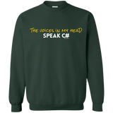 Sweatshirts Forest Green / Small The Voices In My Head Speak C# Crewneck Sweatshirt