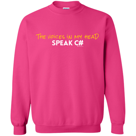 Sweatshirts Heliconia / Small The Voices In My Head Speak C# Crewneck Sweatshirt