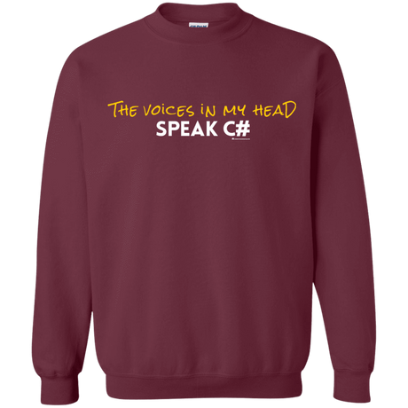 Sweatshirts Maroon / Small The Voices In My Head Speak C# Crewneck Sweatshirt