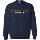 Sweatshirts Navy / Small The Voices In My Head Speak C# Crewneck Sweatshirt