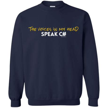 Sweatshirts Navy / Small The Voices In My Head Speak C# Crewneck Sweatshirt