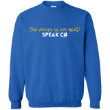 Sweatshirts Royal / Small The Voices In My Head Speak C# Crewneck Sweatshirt