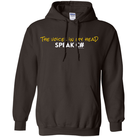 Sweatshirts Dark Chocolate / Small The Voices In My Head Speak C# Pullover Hoodie