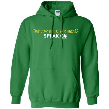 Sweatshirts Irish Green / Small The Voices In My Head Speak C# Pullover Hoodie