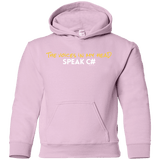 The Voices In My Head Speak C# Youth Hoodie