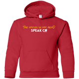 The Voices In My Head Speak C# Youth Hoodie