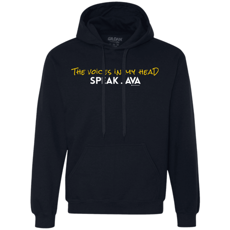 Sweatshirts Navy / Small The Voices In My Head Speak Java Premium Fleece Hoodie