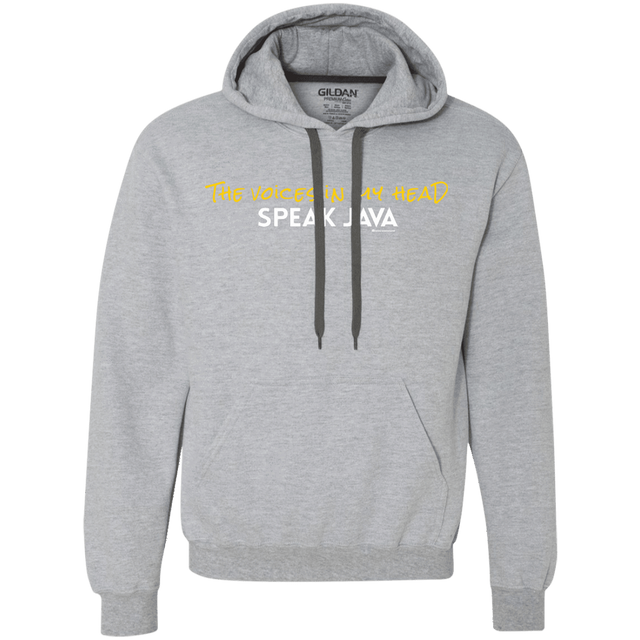 Sweatshirts Sport Grey / Small The Voices In My Head Speak Java Premium Fleece Hoodie