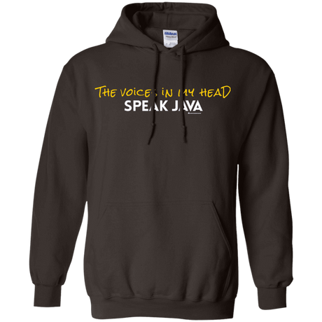 Sweatshirts Dark Chocolate / Small The Voices In My Head Speak Java Pullover Hoodie