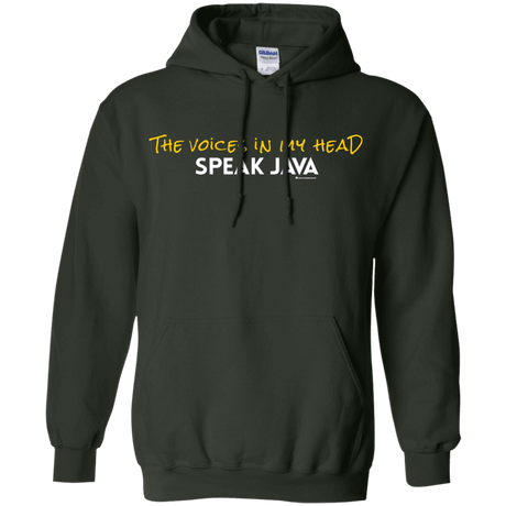Sweatshirts Forest Green / Small The Voices In My Head Speak Java Pullover Hoodie