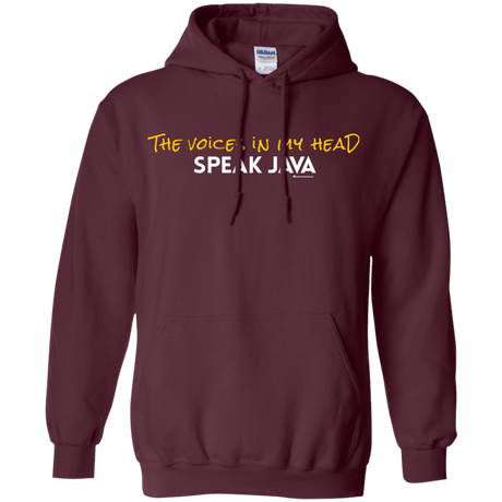 Sweatshirts Maroon / Small The Voices In My Head Speak Java Pullover Hoodie