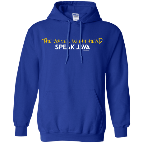 Sweatshirts Royal / Small The Voices In My Head Speak Java Pullover Hoodie